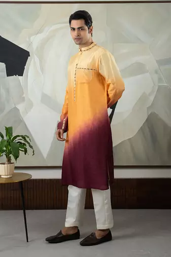Brown reeth kurta set