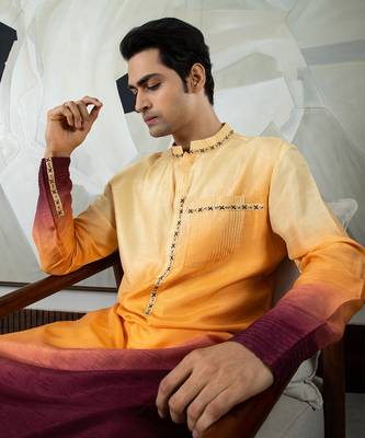Brown reeth kurta set 4