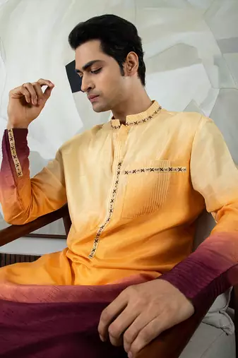 Brown reeth kurta set