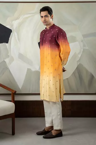 Brown dwij kurta set