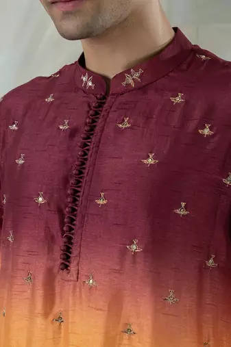 Brown dwij kurta set