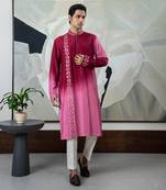 Maroon tahaan kurta set