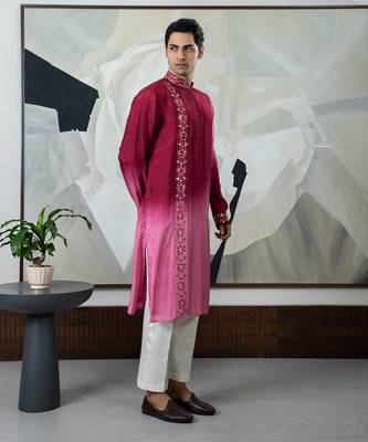 Maroon tahaan kurta set 2