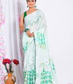 SEMI DIGITAL PRINT SAREE