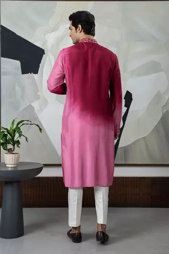 Maroon tahaan kurta set