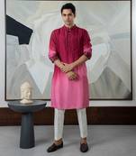 Dark red kurta set