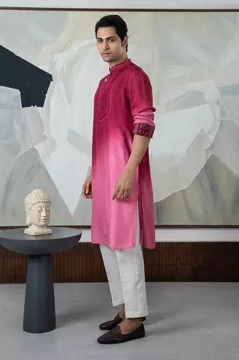 Dark red kurta set