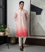 Peach dhir kurta set