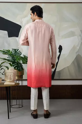 Peach dhir kurta set
