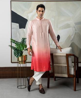 Peach gulshan kurta set 1