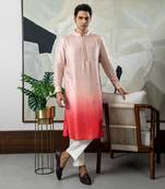 Peach gulshan kurta set