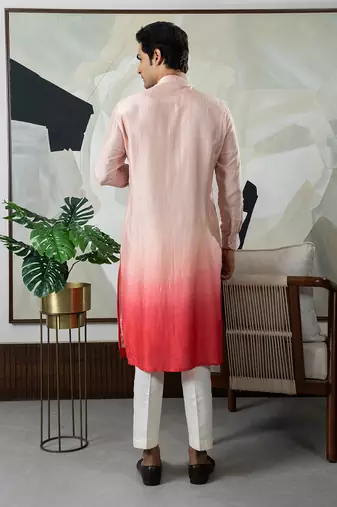 Peach gulshan kurta set