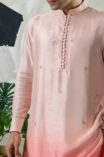 Peach gulshan kurta set
