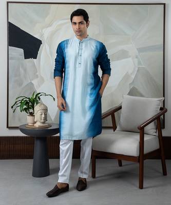 Blue naksh kurta set 1