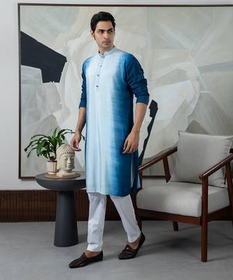Blue naksh kurta set 2