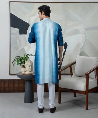 Blue naksh kurta set 3