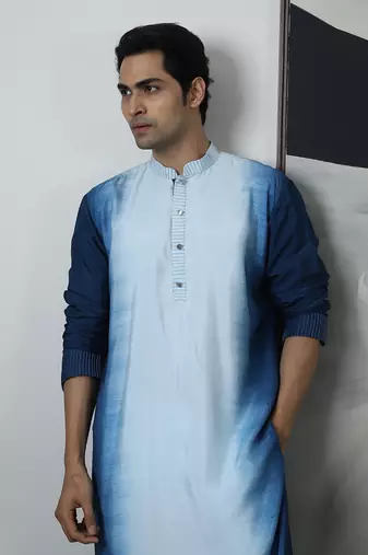 Blue naksh kurta set