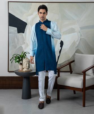 Blue lehr kurta set 1