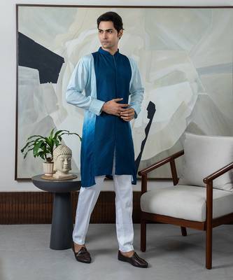Blue lehr kurta set 2