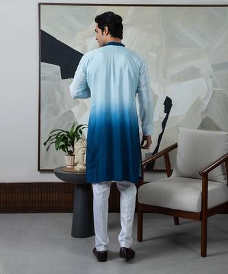 Blue lehr kurta set 3