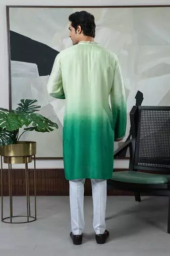 Green anoop kurta set
