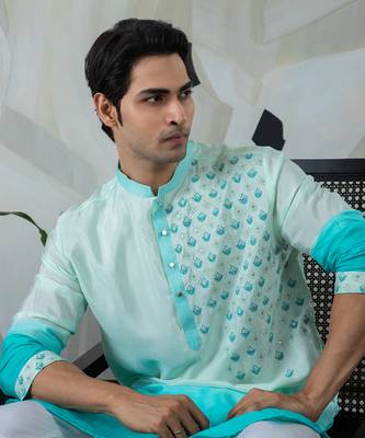 Turquoise kurta set 4