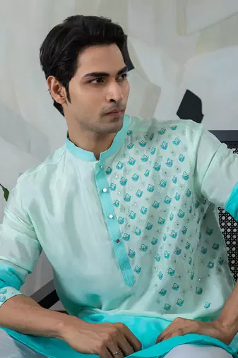 Turquoise kurta set