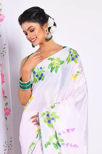 SEMI DIGITAL PRINT SAREE