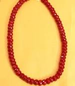 Single Line Ruby Necklace Set