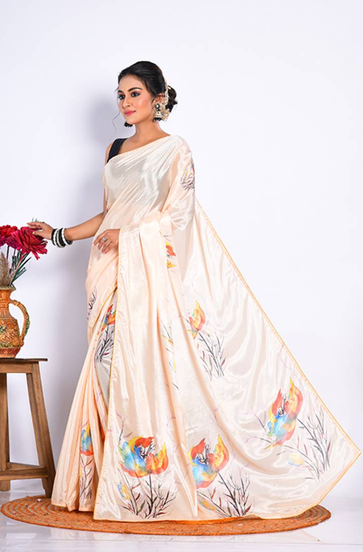 SEMI DIGITAL PRINT SAREE