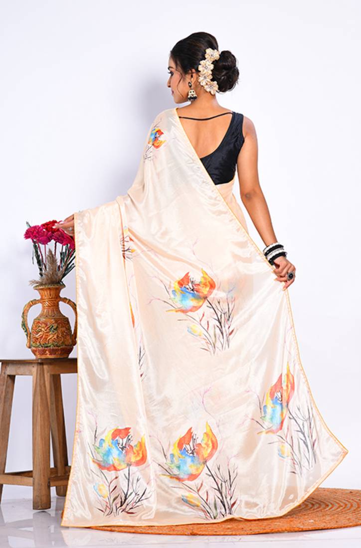 SEMI DIGITAL PRINT SAREE