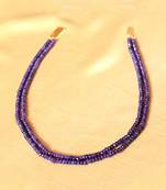Semi Precious Amethyst Colour Two Line Necklace Set