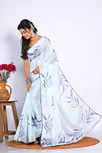 SEMI DIGITAL PRINT SAREE