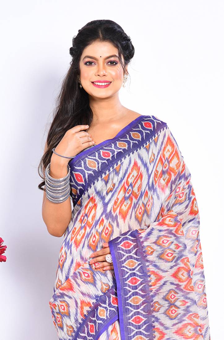 SEMI DIGITAL PRINT SAREE