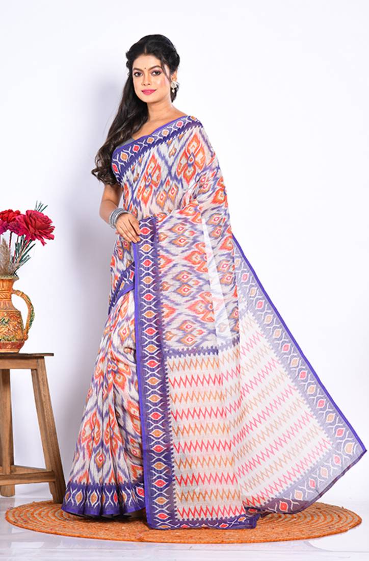 SEMI DIGITAL PRINT SAREE