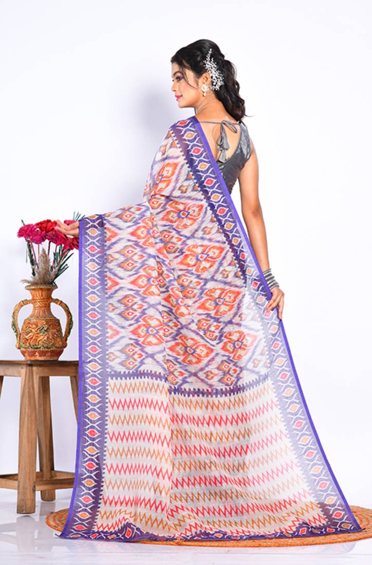 SEMI DIGITAL PRINT SAREE
