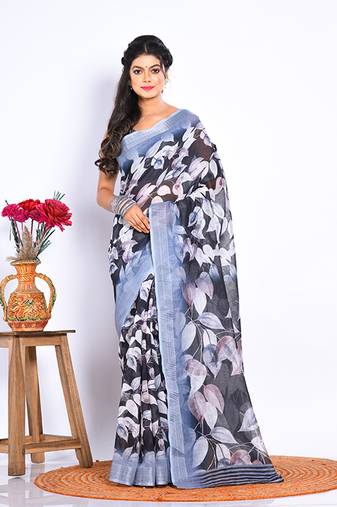 SEMI DIGITAL PRINT SAREE