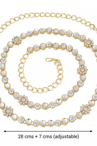 Traditional Kundan & Stone Studded Kamarband For Women B003W