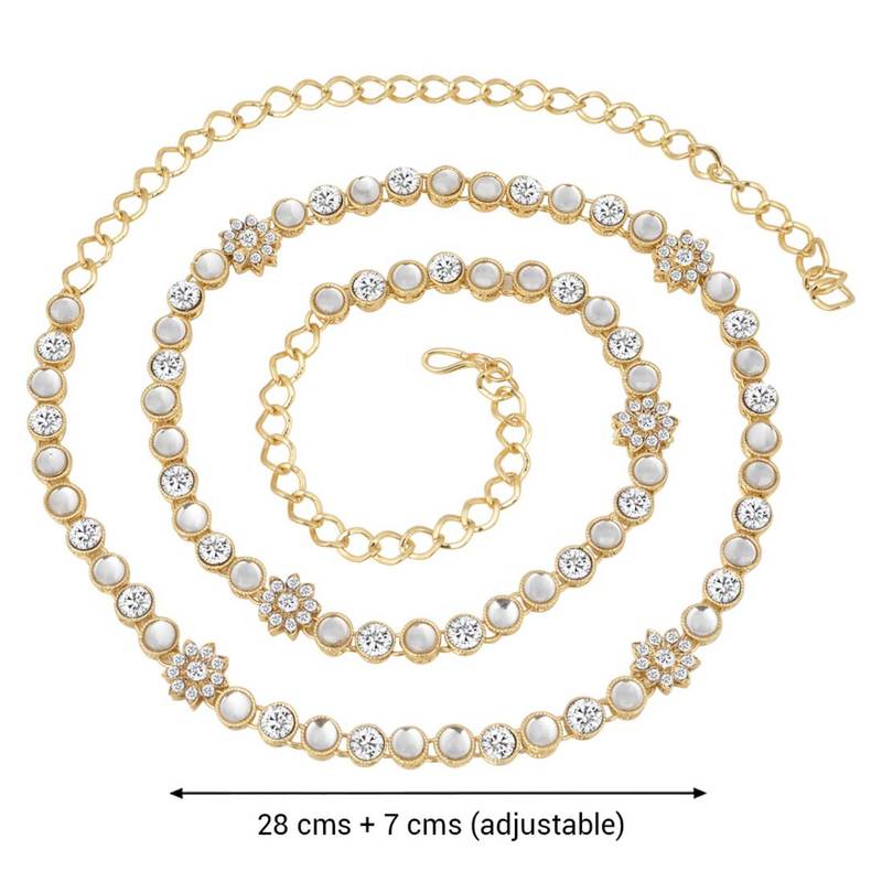 Traditional Kundan & Stone Studded Kamarband For Women B003W