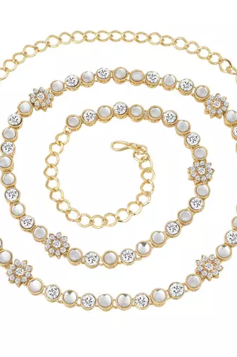 Traditional Kundan & Stone Studded Kamarband For Women B003W
