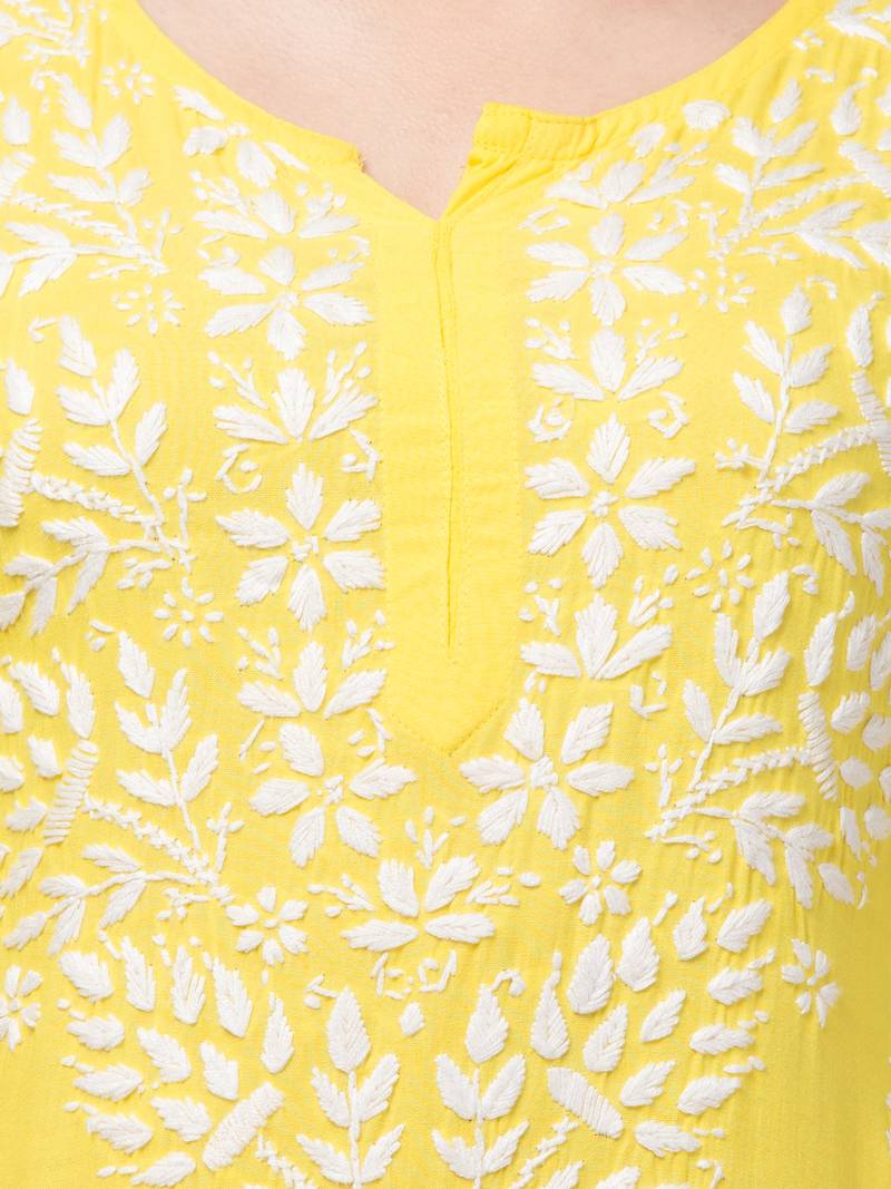 Two Pcs Suit With Hand Chikankari Work In Premium Rayon Fabric