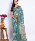 SEMI DIGITAL PRINT SAREE