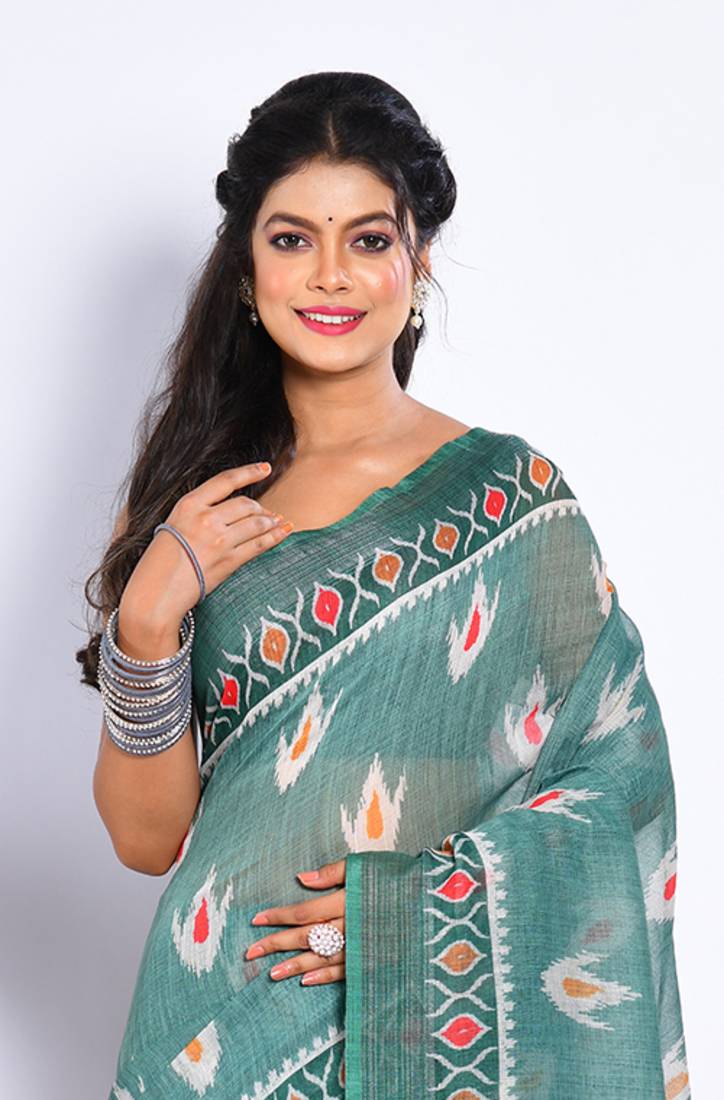 SEMI DIGITAL PRINT SAREE