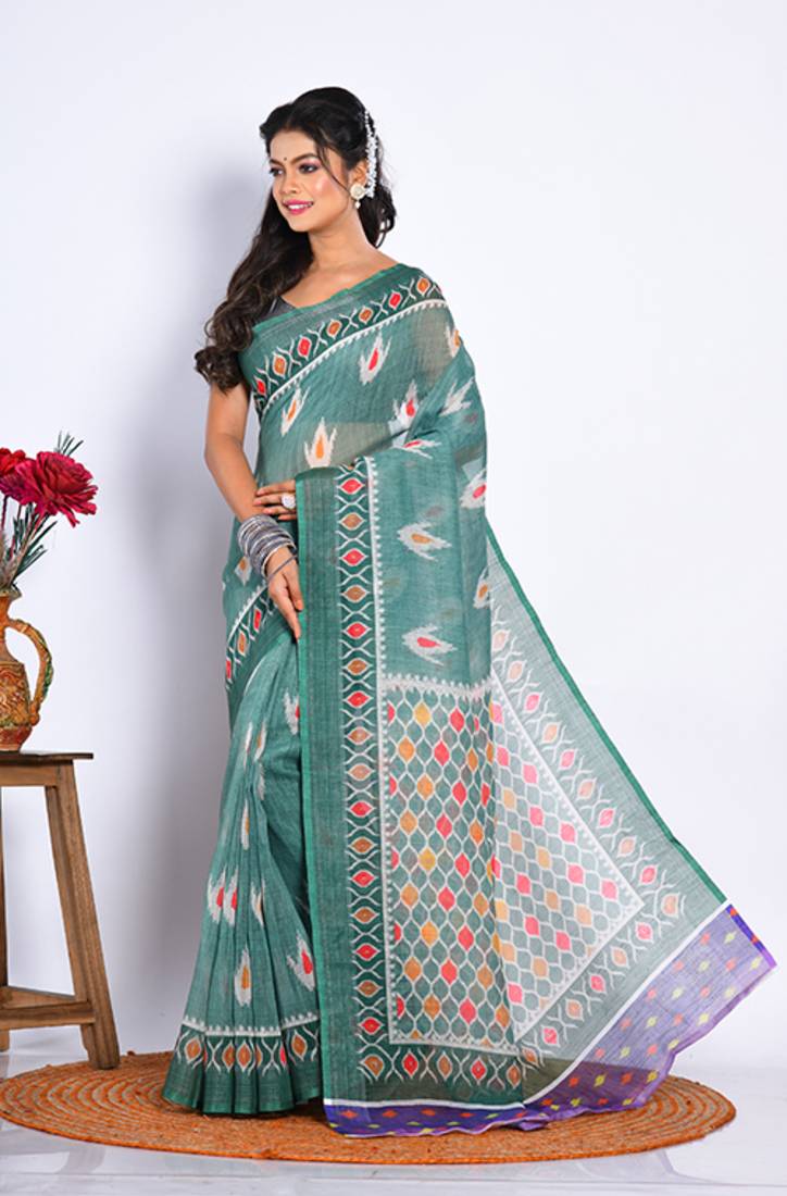 SEMI DIGITAL PRINT SAREE