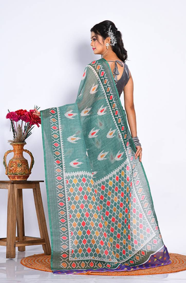 SEMI DIGITAL PRINT SAREE