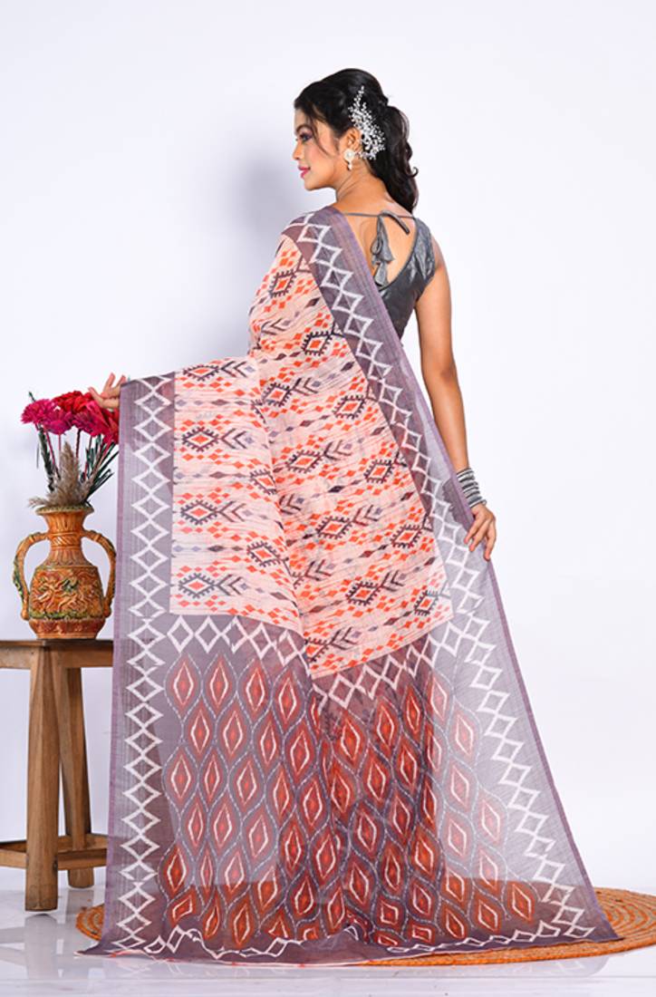 SEMI DIGITAL PRINT SAREE