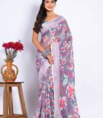 SEMI DIGITAL PRINT SAREE