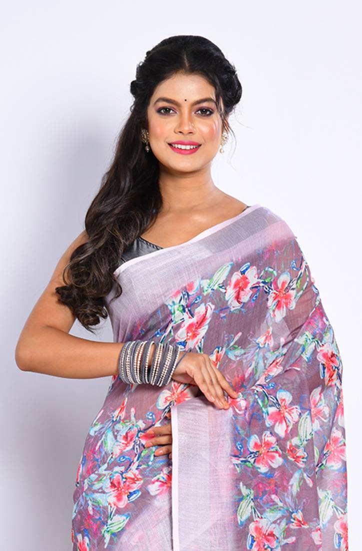 SEMI DIGITAL PRINT SAREE