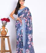 SEMI DIGITAL PRINT SAREE