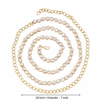 Traditional Gold Plated Kundan Kamarband For Women  3